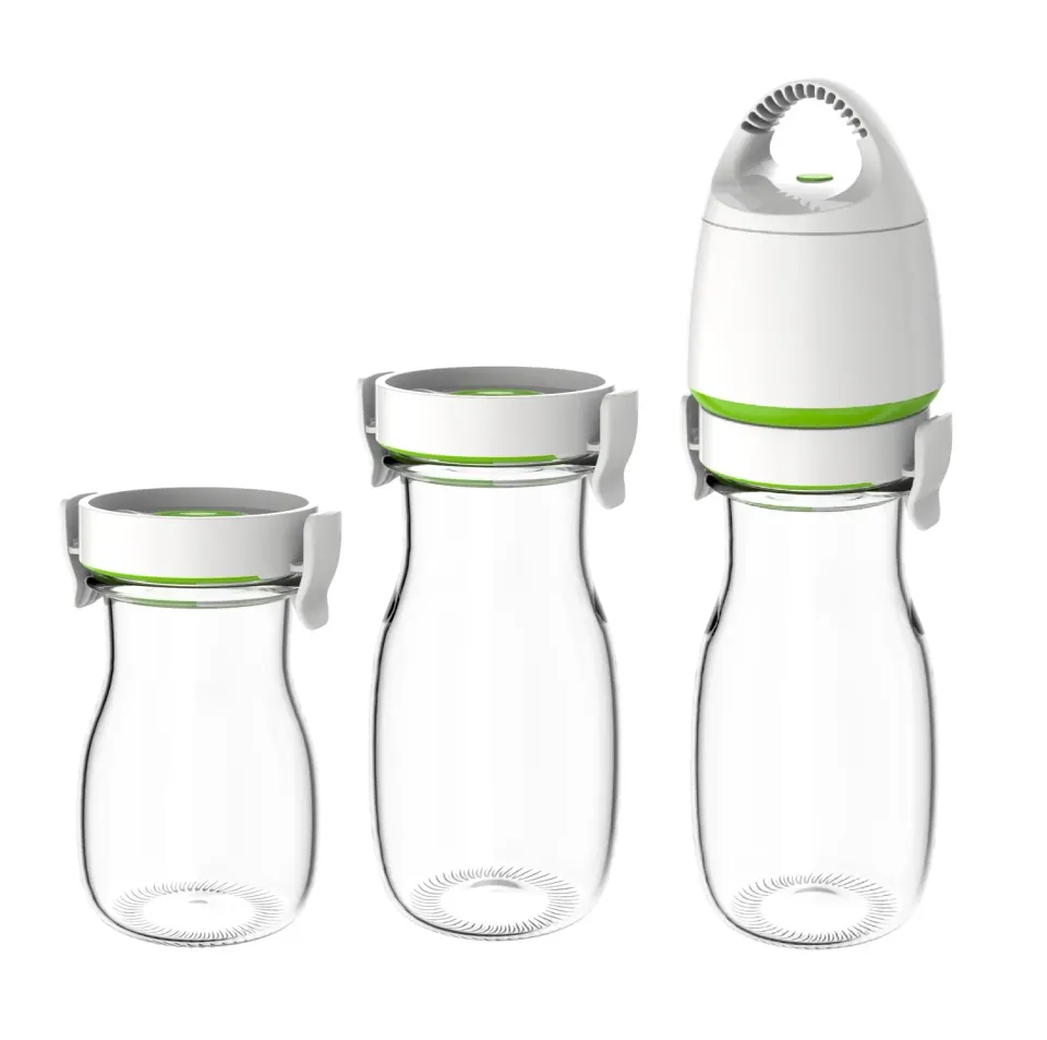 FOSA O2Go carafes sous vide en verre 500 ml et 350 ml, lot de 3