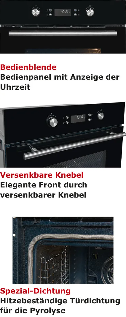EXQUISIT EBEP697-H-030 four encastrable noir