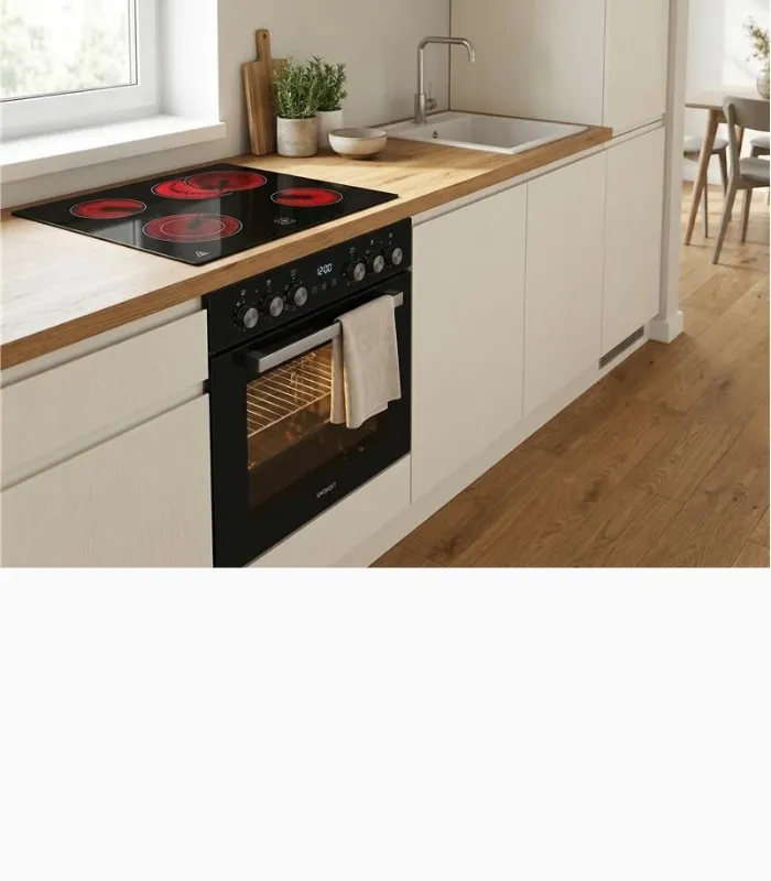 EXQUISIT EHE5258-UBZ-020 ensemble cuisinière encastrable noir
