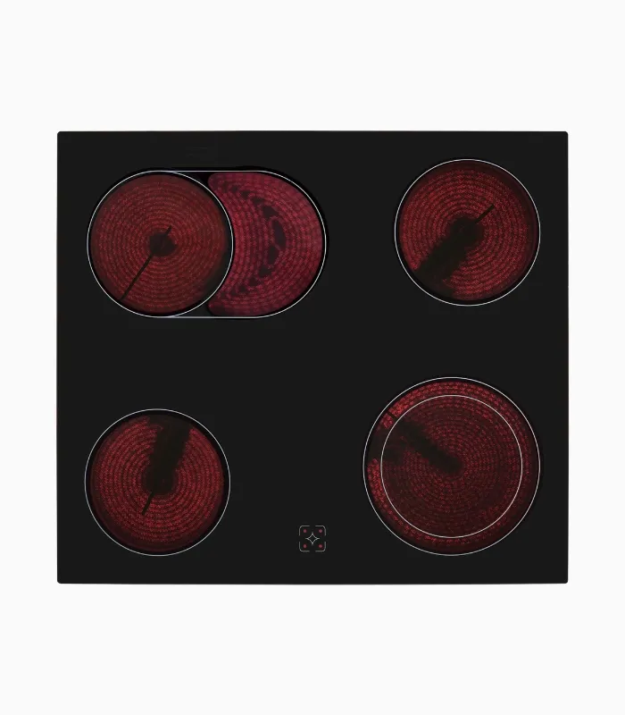 Exquisit EHE367-HBZ-120 kit four encastrable noir mat set