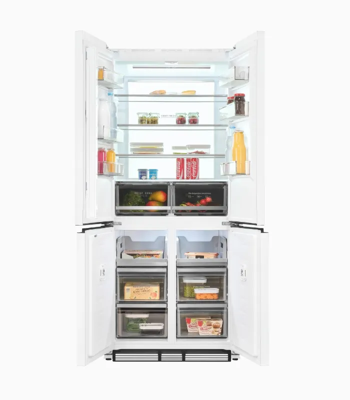 EXQUISIT EMD470-170-200E réfrigérateur américain inoxlook blanc