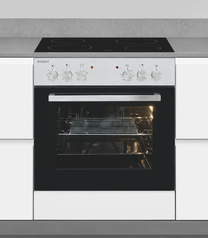 EXQUISIT EHE145-010inox ensemble four encastrable inox