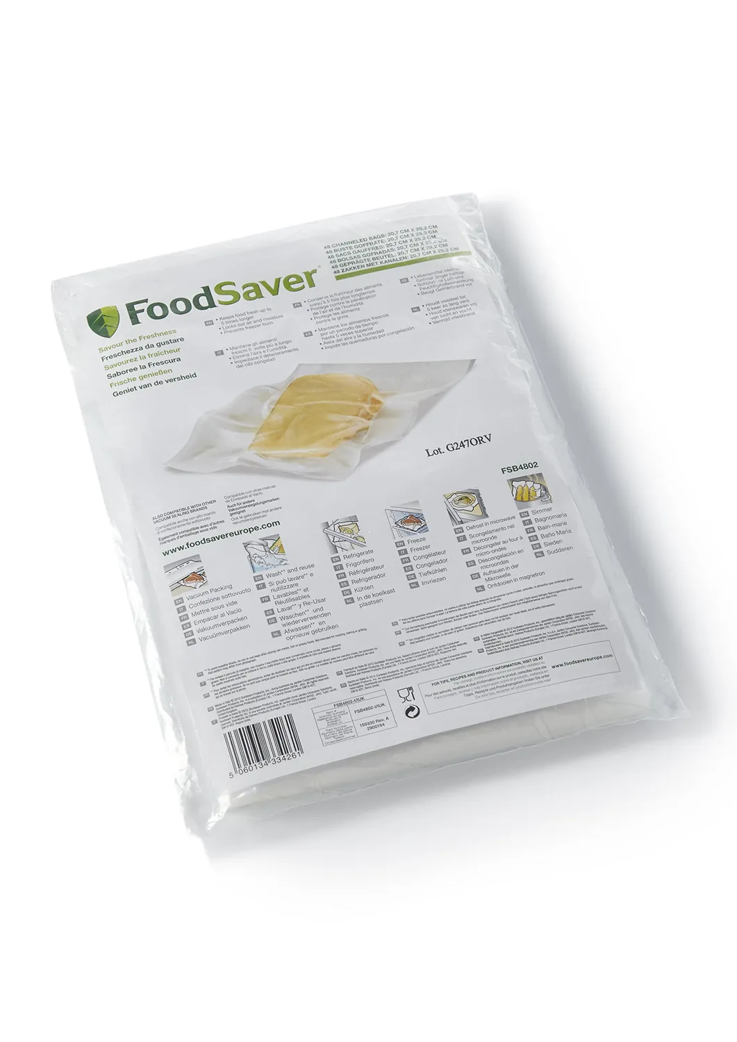 FOOD SAVER FSR2002I rouleaux de sacs sous vide 20 cm, 2 pièces