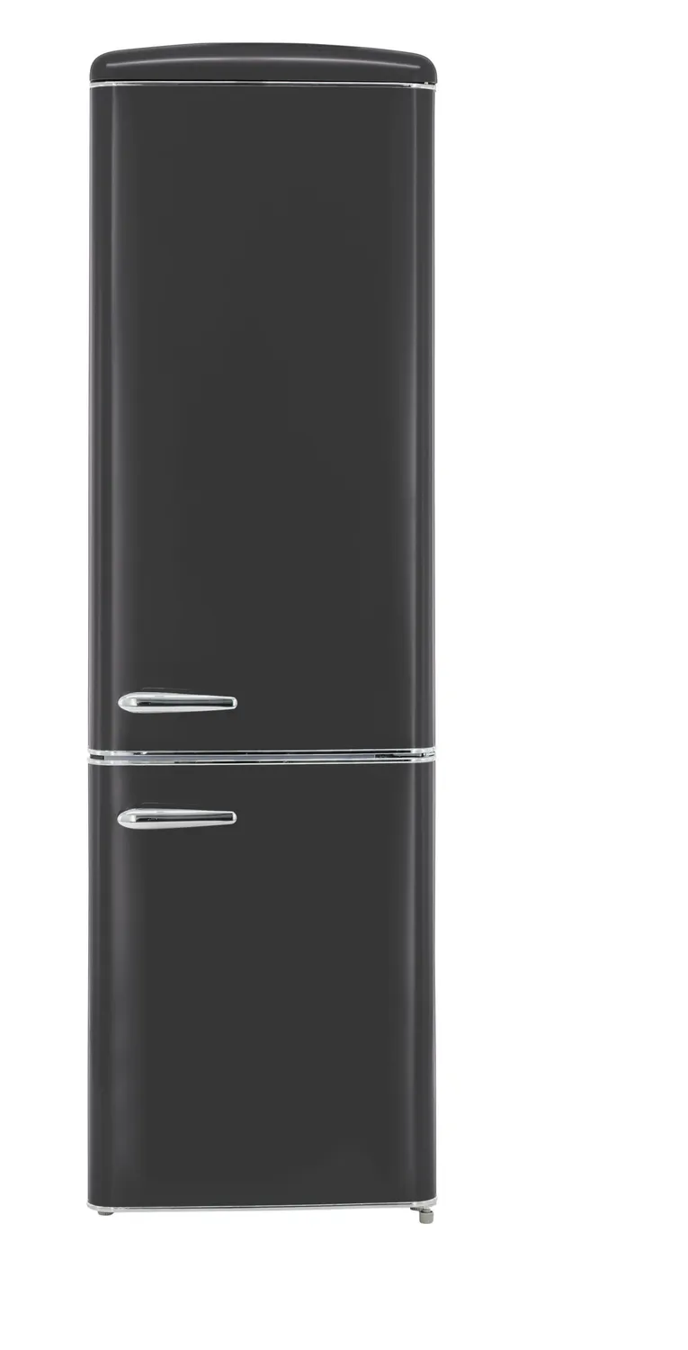 EXQUISIT RKGC250-70-H-160E réfrigérateur rétro noir mat