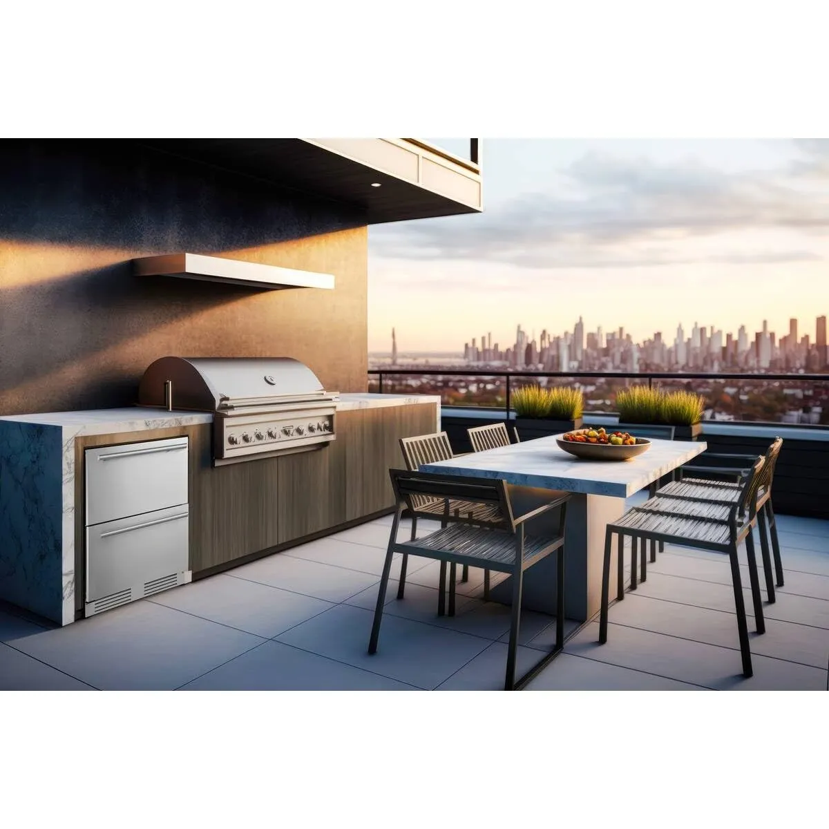 FRIGELUX RE2T136A réfrigérateur extérieur double porte 136 L inox