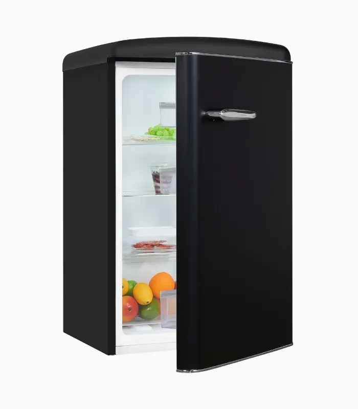 EXQUISIT RKS120-V-H-160C réfrigérateur rétro noir mat