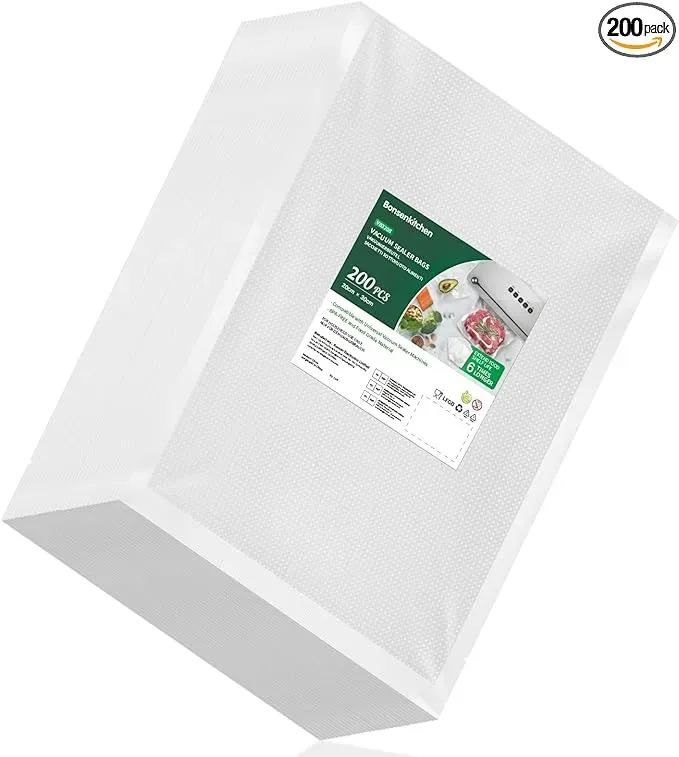 Bonsenkitchen VB3204 sacs sous vide prédécoupés 15 × 25 cm, 100 pièces