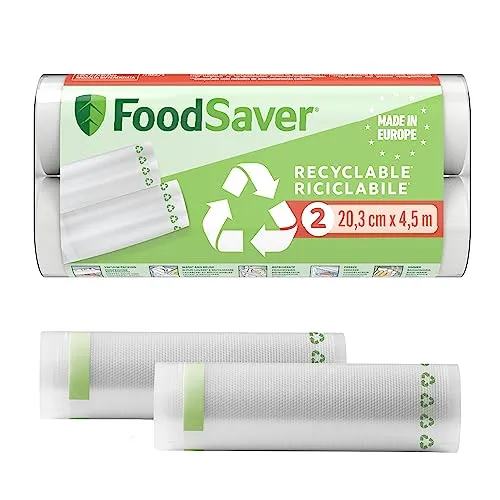 FoodSaver rouleaux sous vide 20 cm, lot de 2, réutilisables