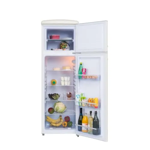FRIGELUX RFDP246RCD réfrigérateur 2 portes crème 246 L rétro
