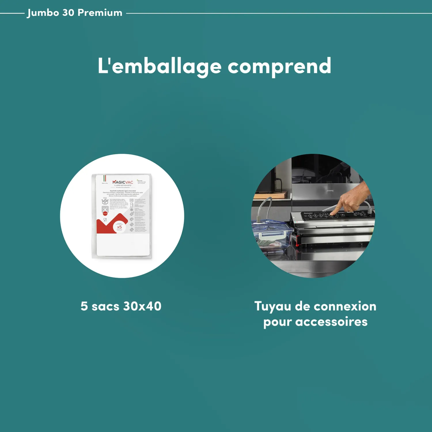 MAGIC VAC Jumbo 30 Premium machine sous vide 30 cm inox
