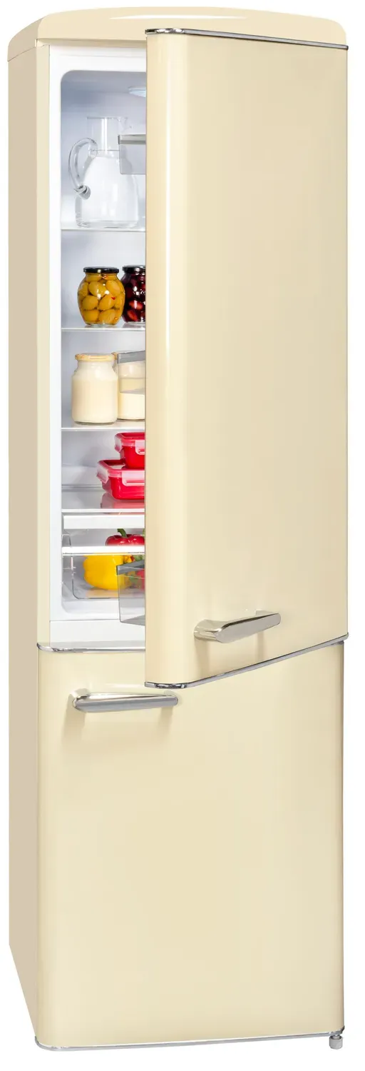 EXQUISIT RKGC250-70-H-160E réfrigérateur rétro blanc magnolia