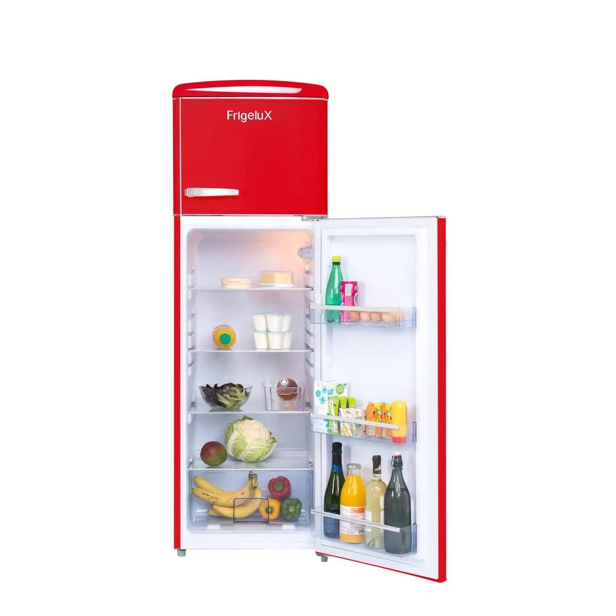 FRIGELUX RFDP246RRA++ réfrigérateur double porte rouge 245 L vintage