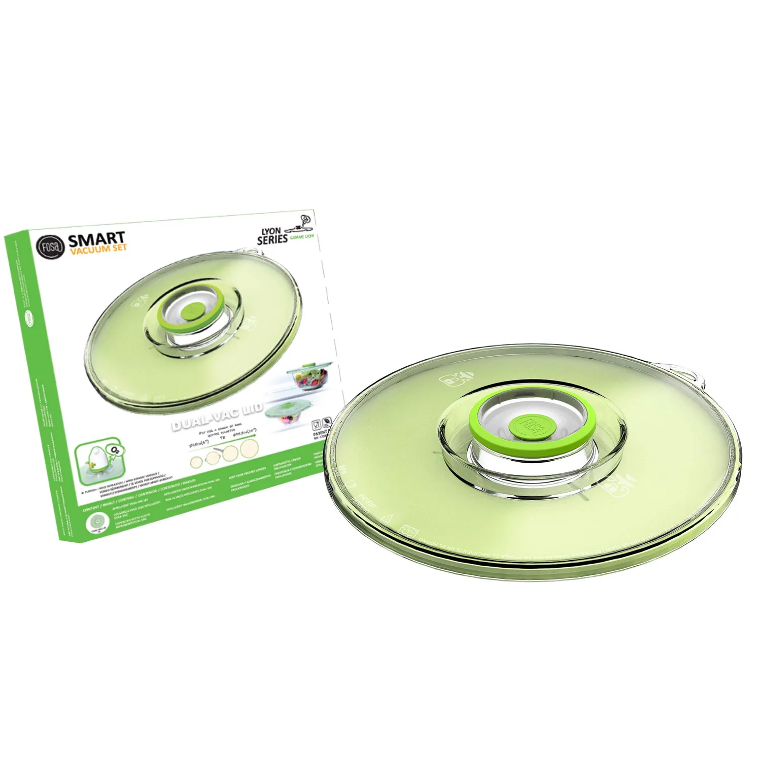 FOSA Lyon TURTLE+ kit sous vide Set 3 Rond, marinade express