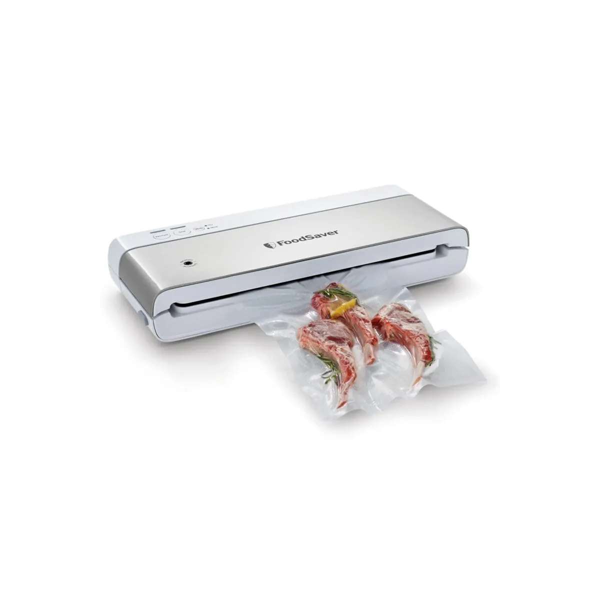FoodSaver VS0100X machine sous vide compacte argent blanc avec accessoire portatif