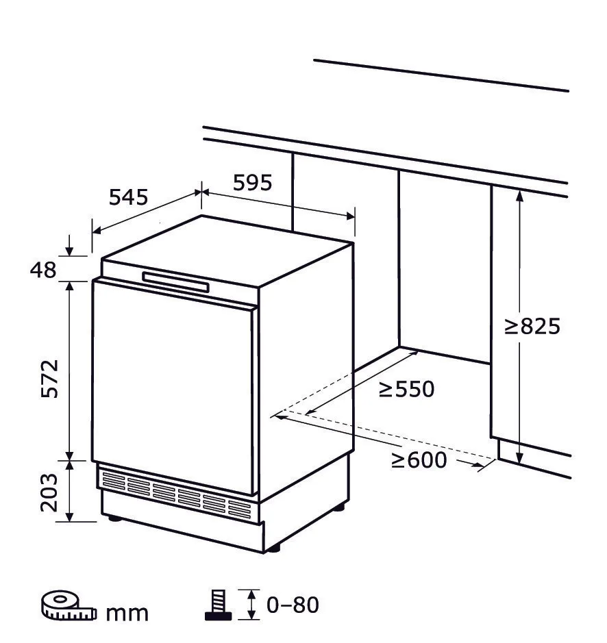 EXQUISIT UKS130-4-FE-010D réfrigérateur encastrable