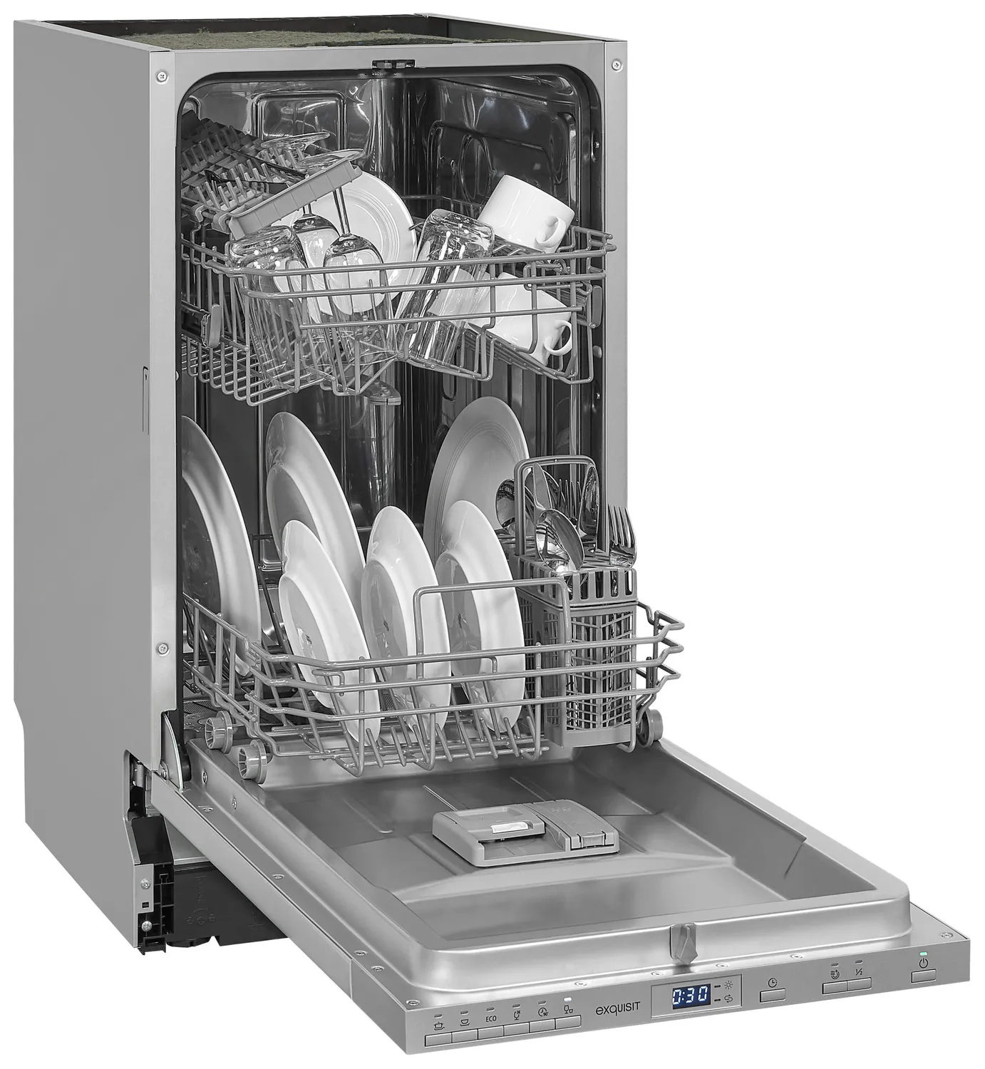 EXQUISIT EGSP52109-E-030E lave-vaisselle encastrable argent