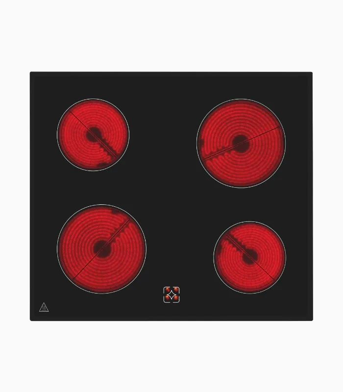 EXQUISIT EHE256-U-020-Set cuisinière encastrable noire