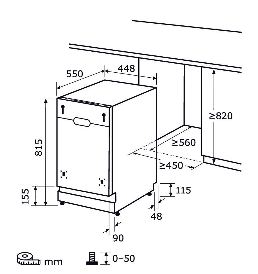 EXQUISIT EGSP52109-E-030E lave-vaisselle encastrable argent