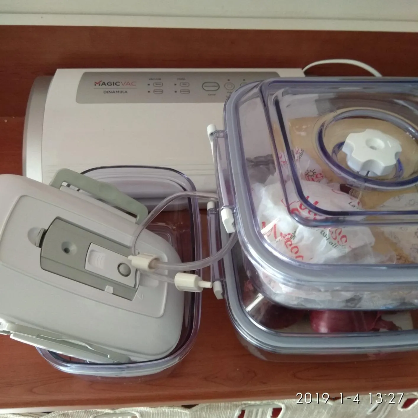 Magic Vac Dinamika machine sous vide alimentaire argent blanc