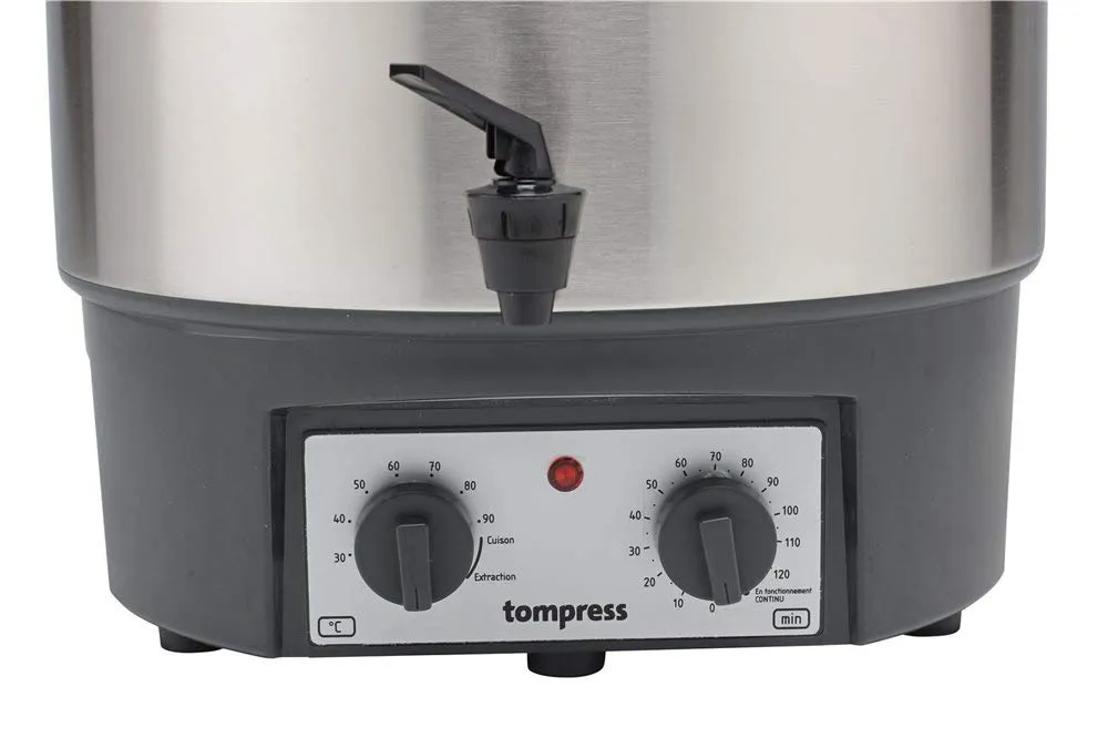 Tom Press stérilisateur électrique à bocaux inox 27 L avec robinet