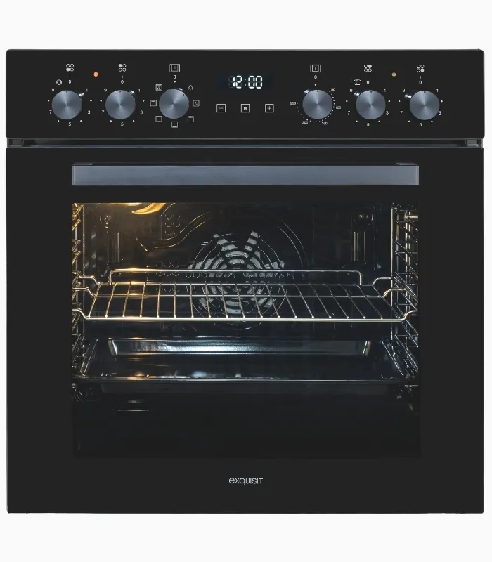 EXQUISIT EHE5258-UBZ-020 ensemble cuisinière encastrable noir